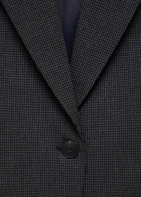 Straight-fit micro-houndstooth jacket