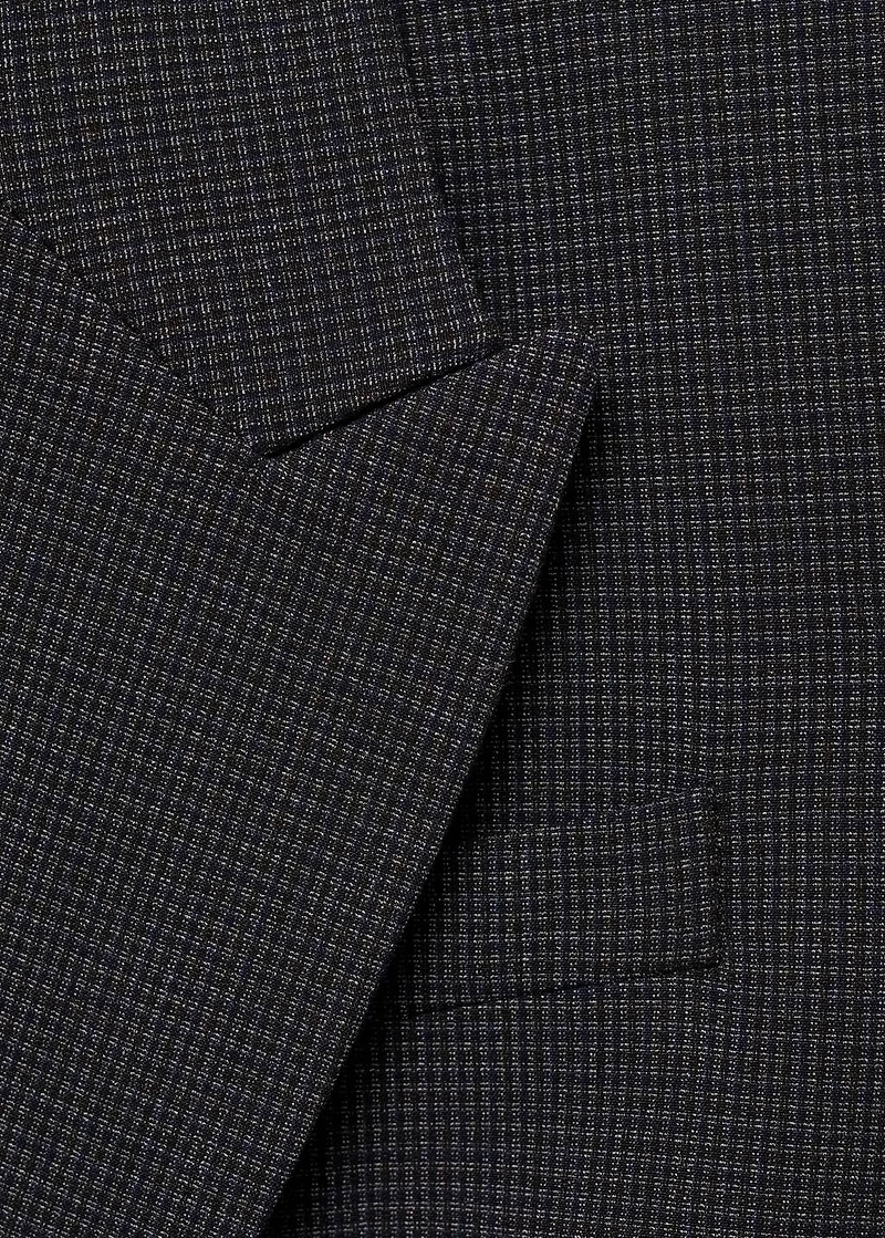 Straight-fit micro-houndstooth jacket