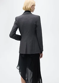 Straight-fit micro-houndstooth jacket