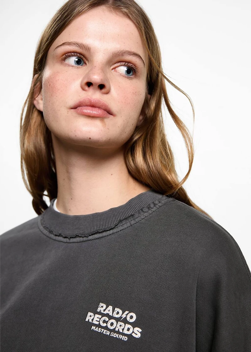 Distressed-effect sweatshirt