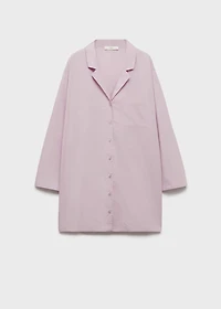 Garment-washed cotton nightgown