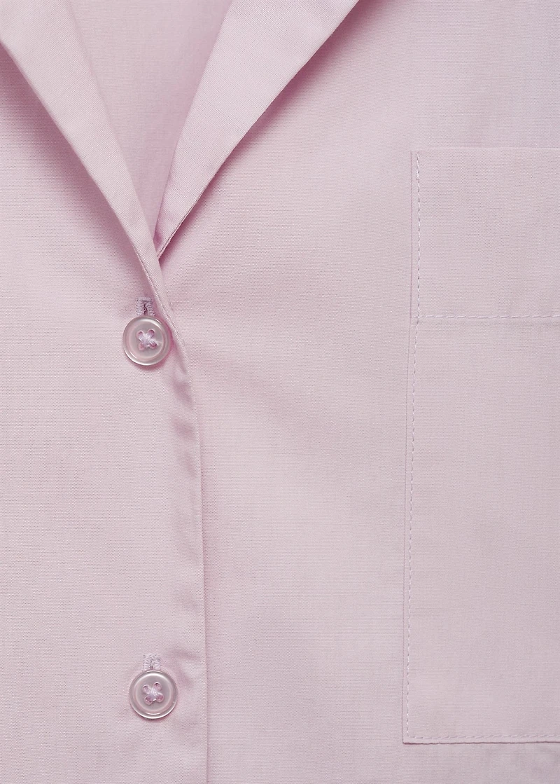 Garment-washed cotton nightgown