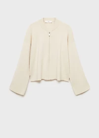 Rib-knit jacket with zipper
