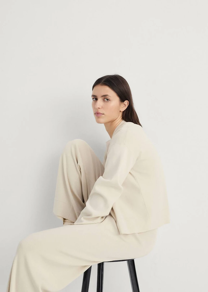 Rib-knit jacket with zipper