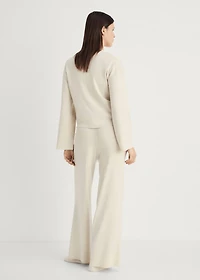 Rib-knit jacket with zipper