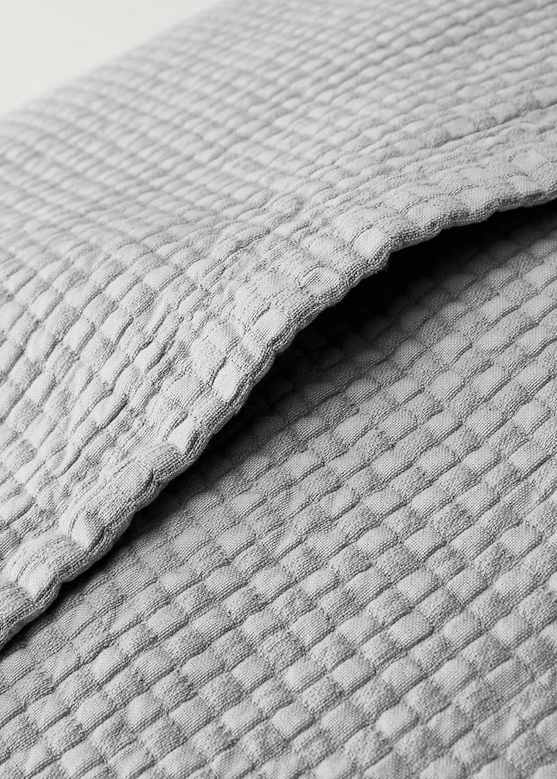 Cotton jacquard mini-check bed cushion cover 50x50 cm