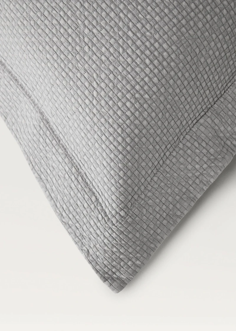 Cotton jacquard mini-check bed cushion cover 50x50 cm