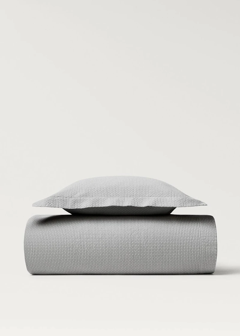 Cotton jacquard mini-check bed cushion cover 50x50 cm