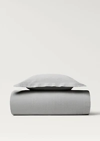 Cotton jacquard mini-check bed cushion cover 50x50 cm