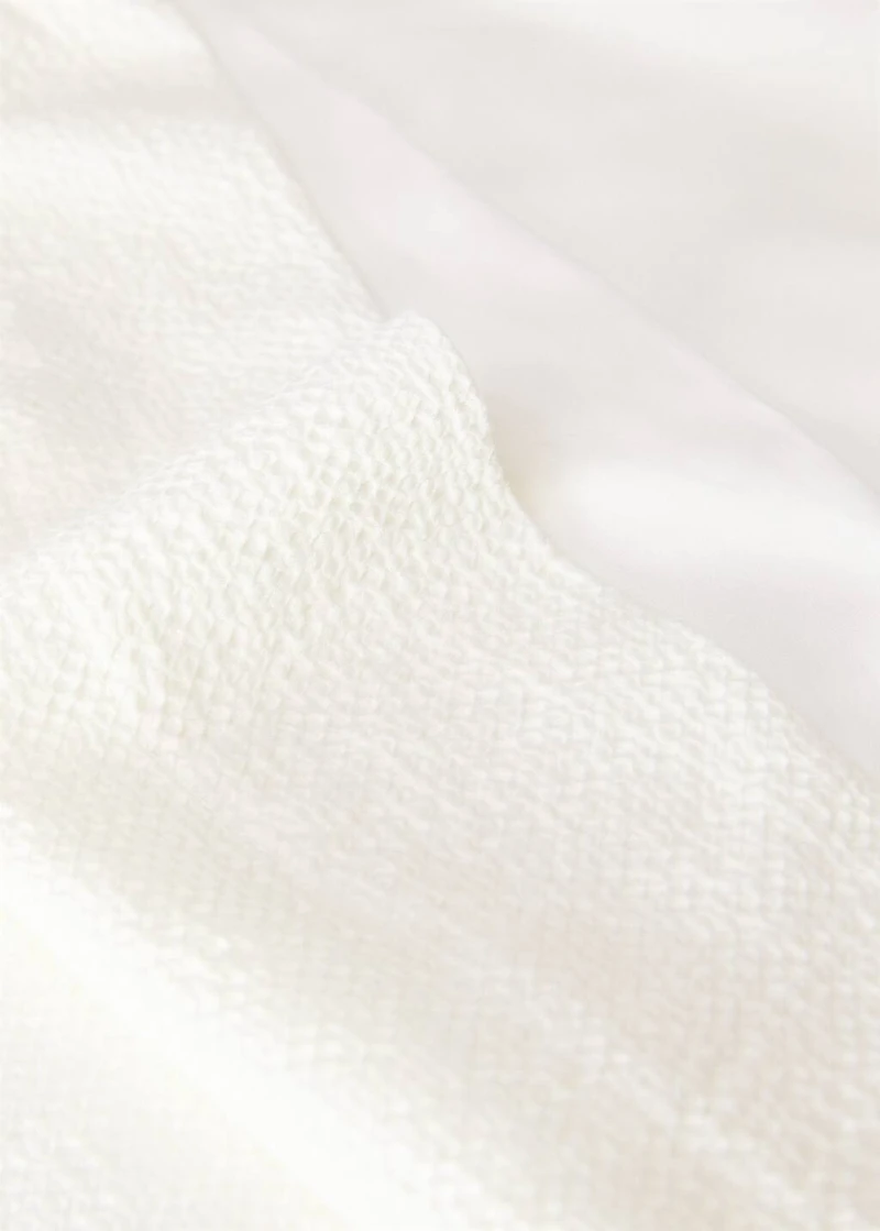 Percale cotton textured pillowcase 45x110 cm