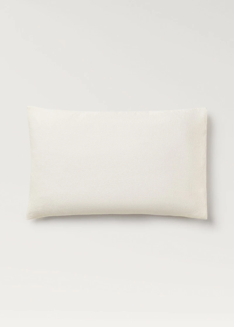 Two textured cotton percale pillowcases 50x75 cm