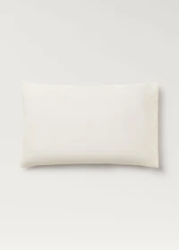 Two textured cotton percale pillowcases 50x75 cm