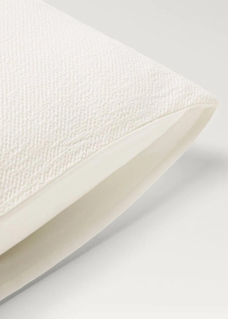 Two textured cotton percale pillowcases 50x75 cm