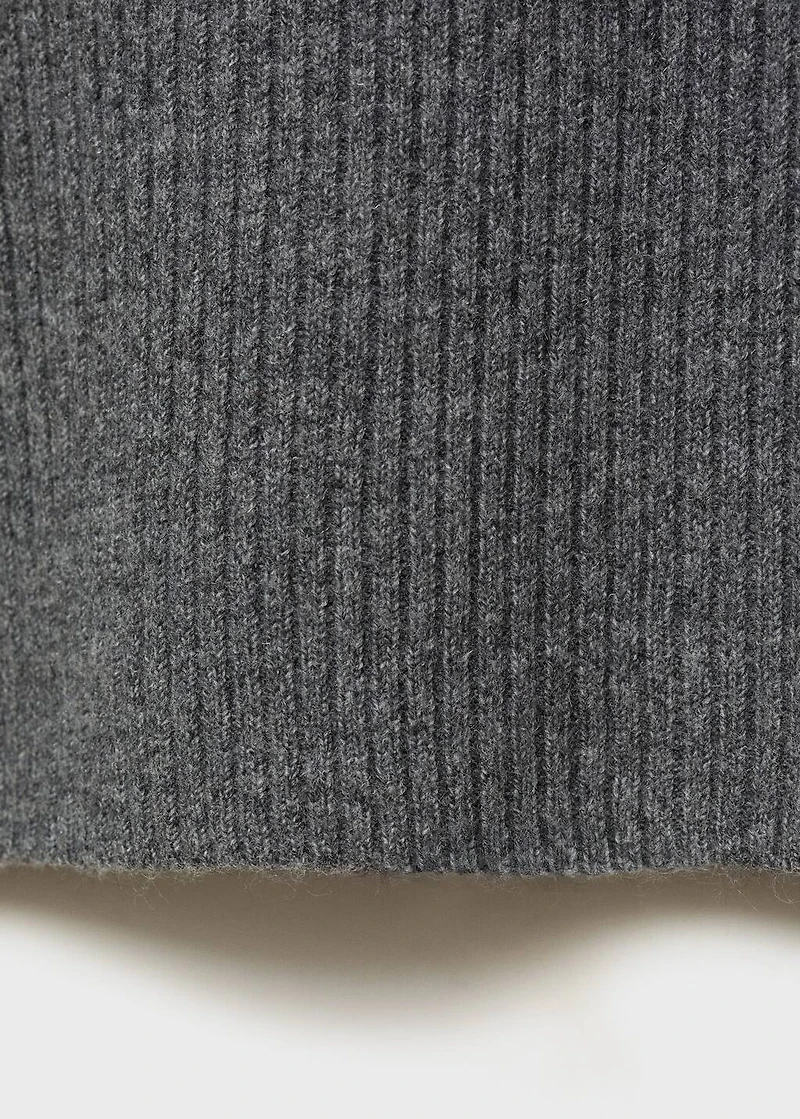 Boat neck ribbed sweater