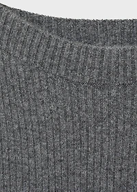 Boat neck ribbed sweater