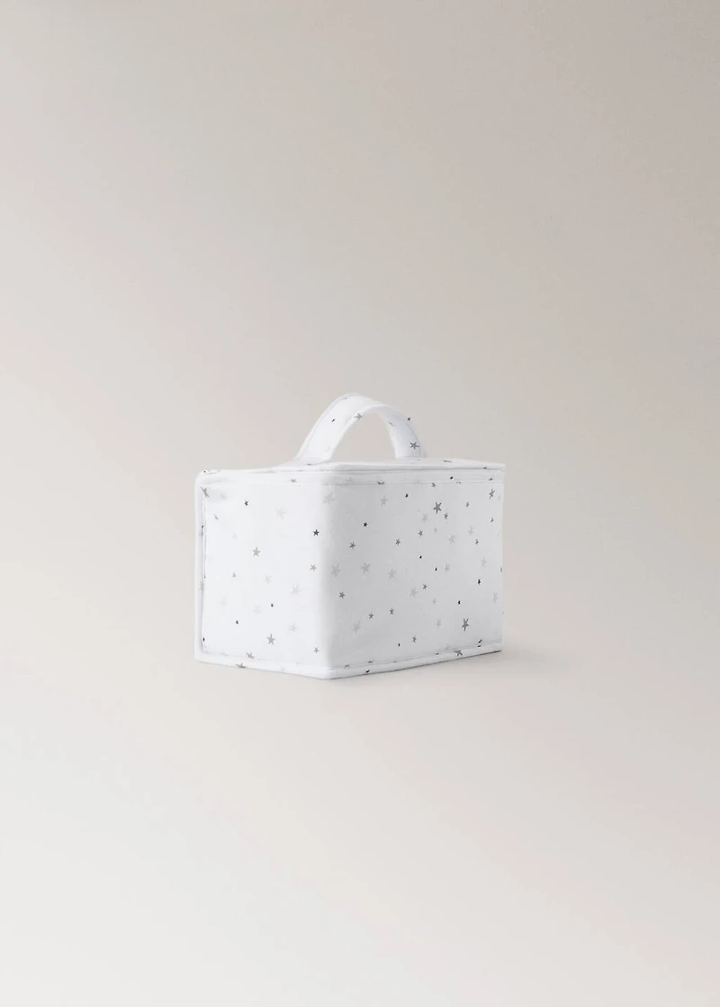 Children’s toiletry bag with star print
