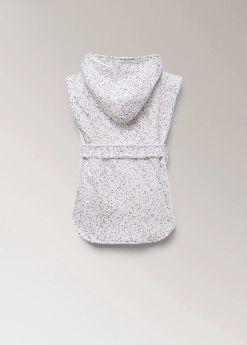 Children’s bathrobe with mini-flower print