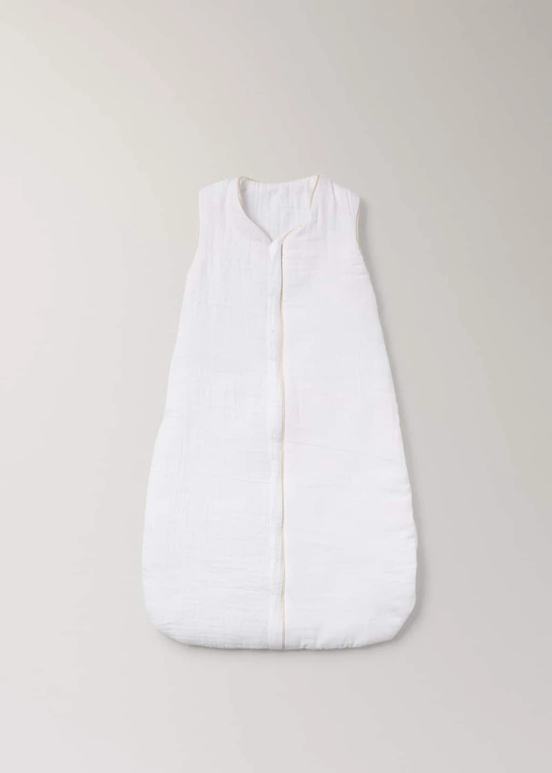 Cotton gauze baby sleeping with contrast piping
