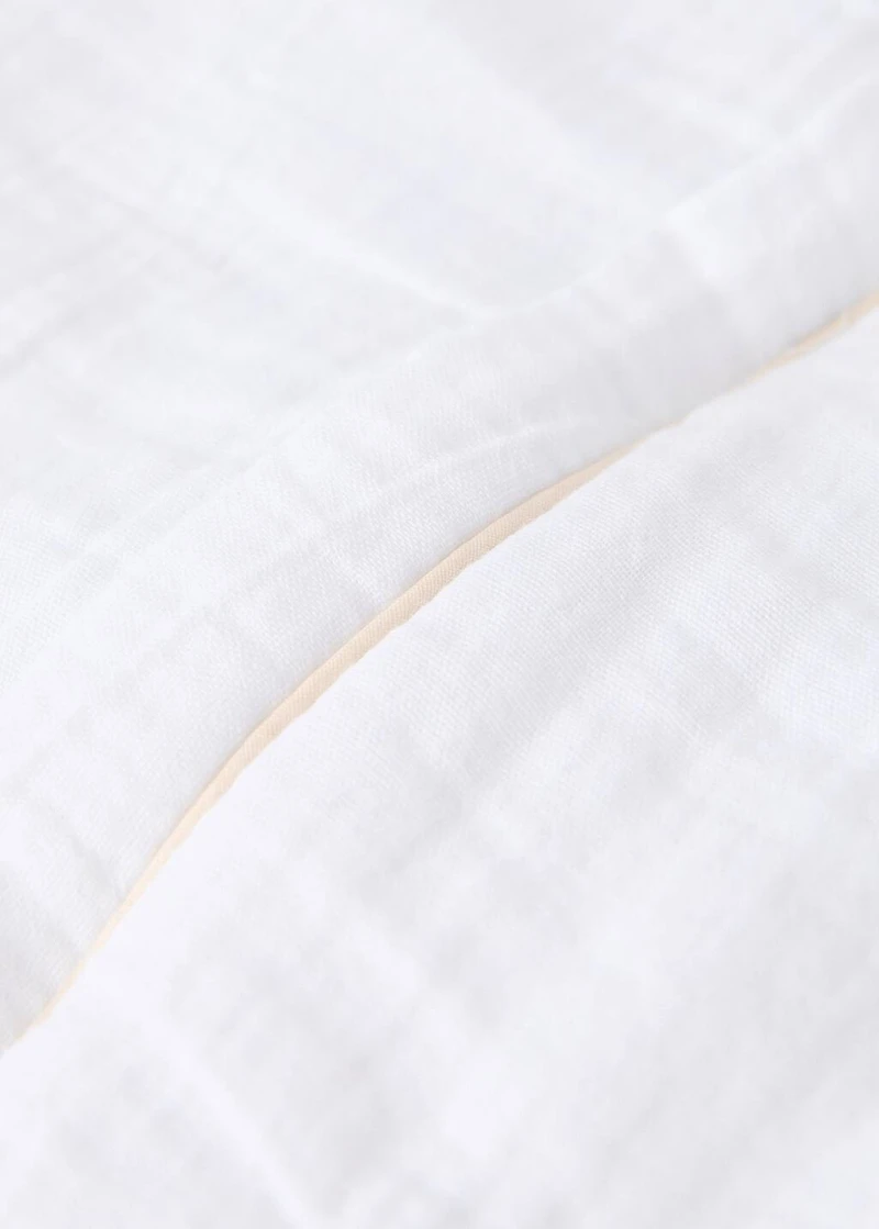 Cotton gauze baby sleeping with contrast piping