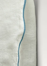 Linen children's cushion cover with embroidered overlock 40x40 cm