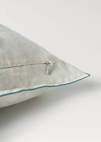 Linen children's cushion cover with embroidered overlock 40x40 cm