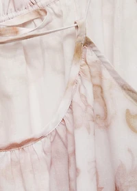 Floral print cotton nightgown