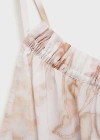 Floral print cotton nightgown