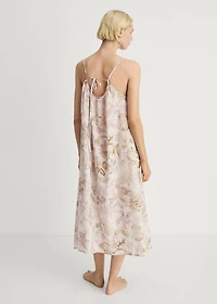 Floral print cotton nightgown