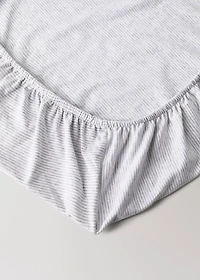 Cotton striped children’s fitted sheet for 90cm bed
