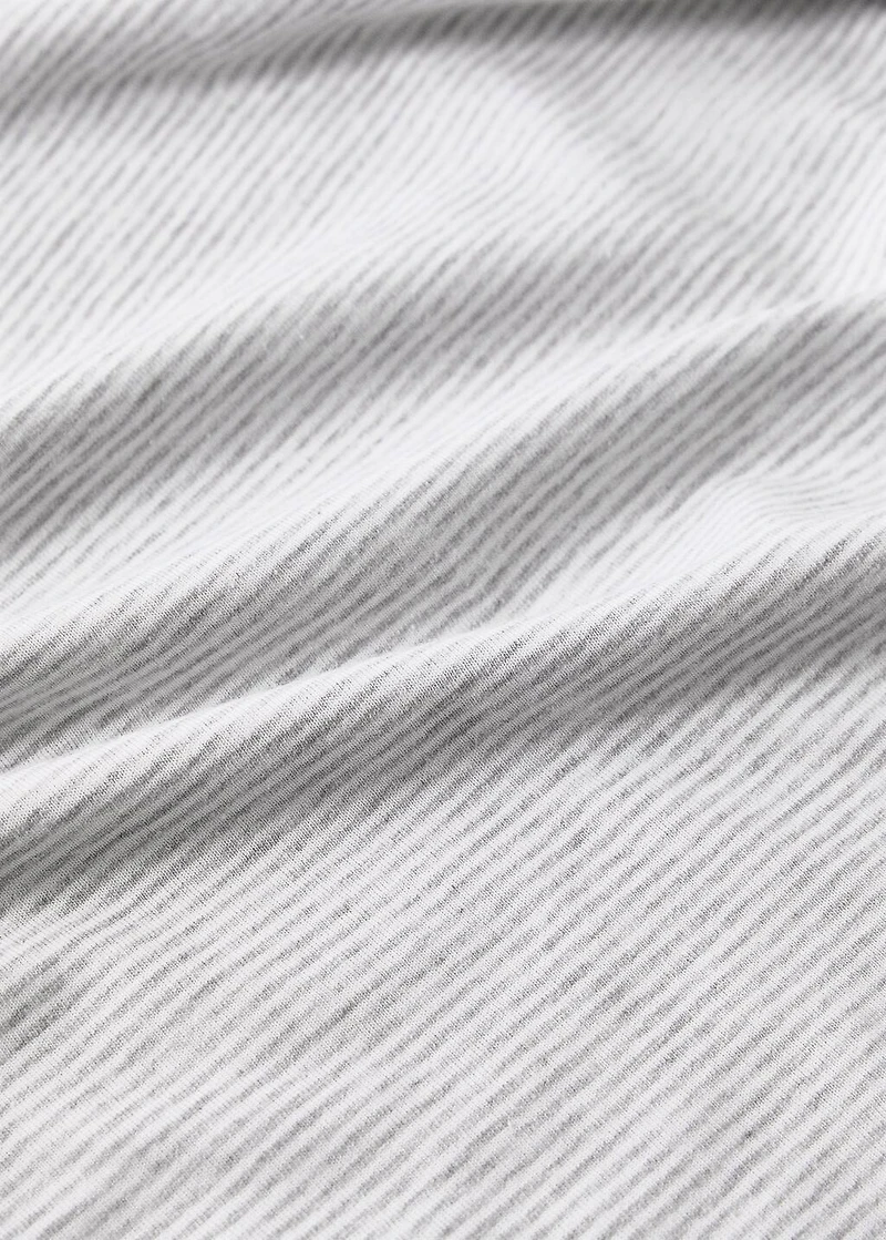 Cotton striped children’s fitted sheet for 90cm bed