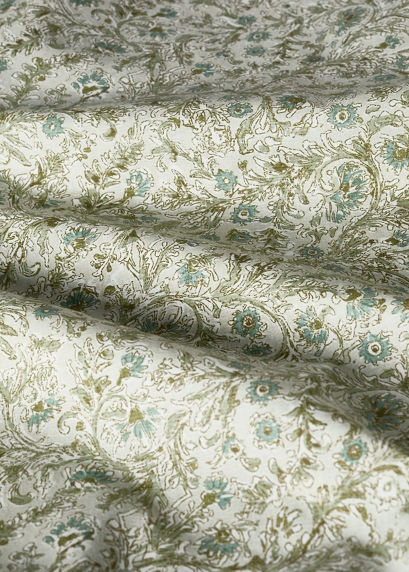Cotton percale floral-print children's duvet cover for 90 cm bed