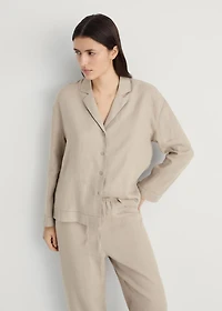 Linen-blend shirt