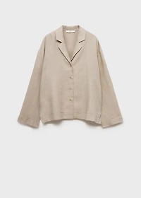Linen-blend shirt