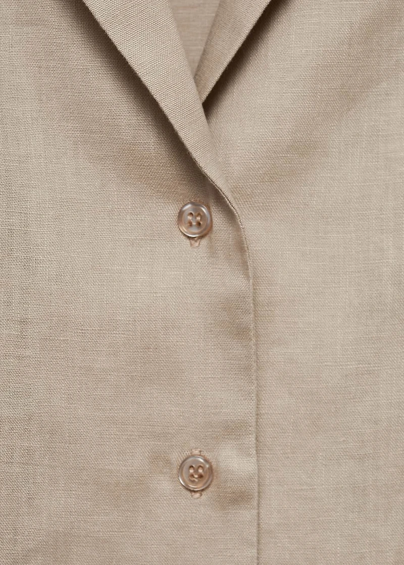 Linen-blend shirt