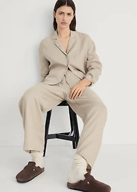 Linen-blend shirt