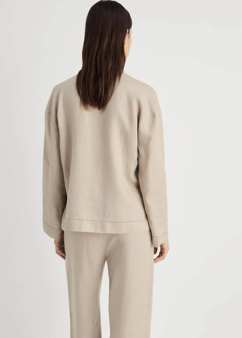 Linen-blend shirt