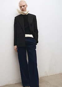 Wool-blend suit jacket