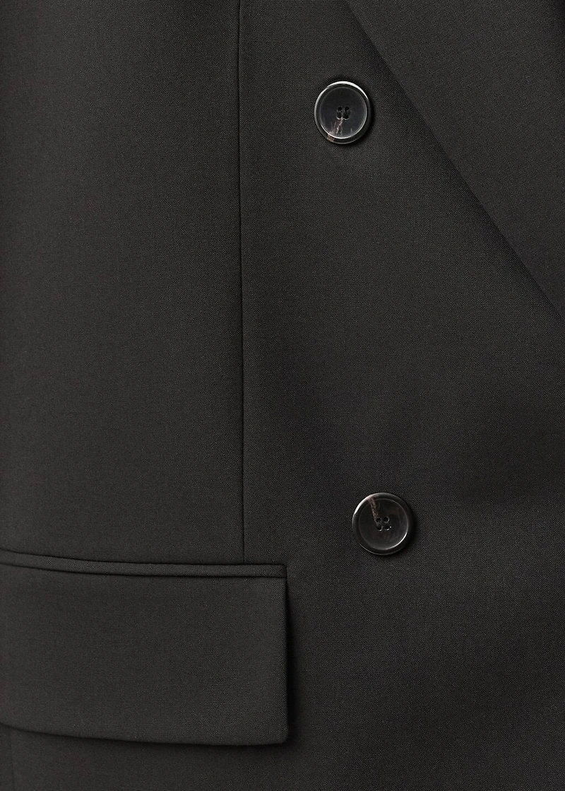 Wool-blend suit jacket