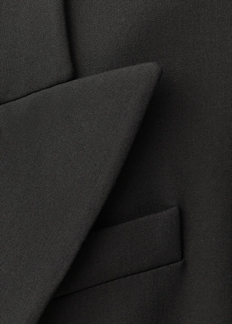 Wool-blend suit jacket