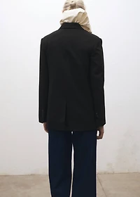 Wool-blend suit jacket