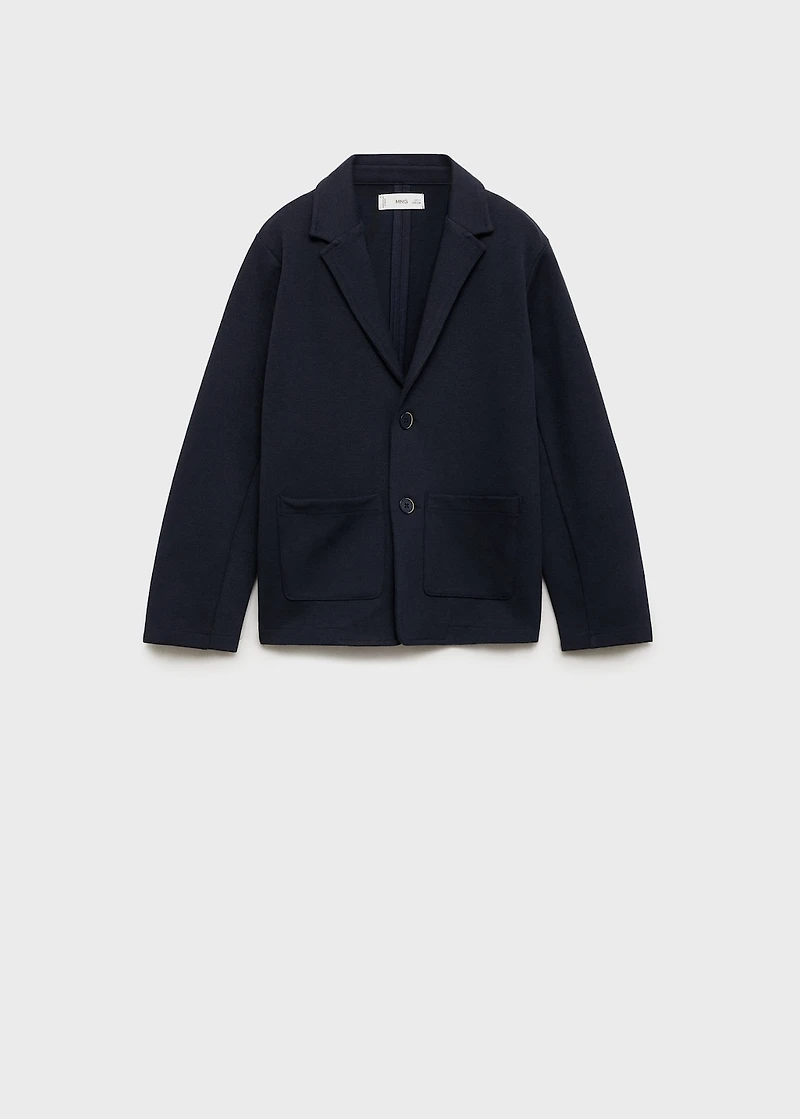 Knitted blazer with pockets
