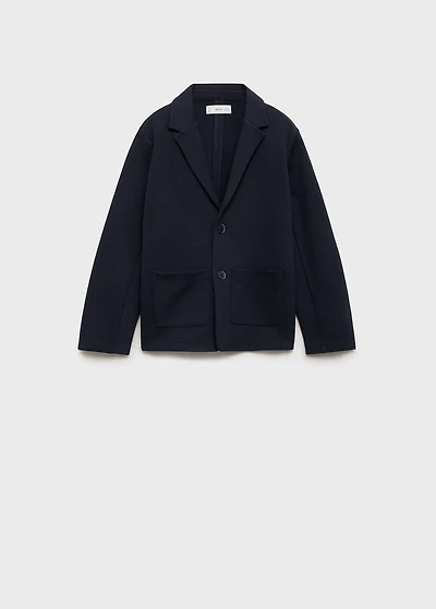 Knitted blazer with pockets