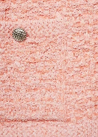 Tweed-effect jacket with jewel buttons