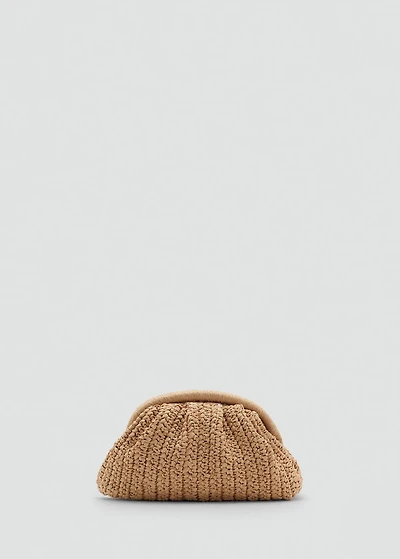 Natural fiber clutch bag