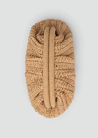 Natural fiber clutch bag