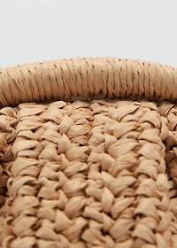 Natural fiber clutch bag
