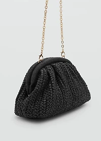 Natural fiber clutch bag