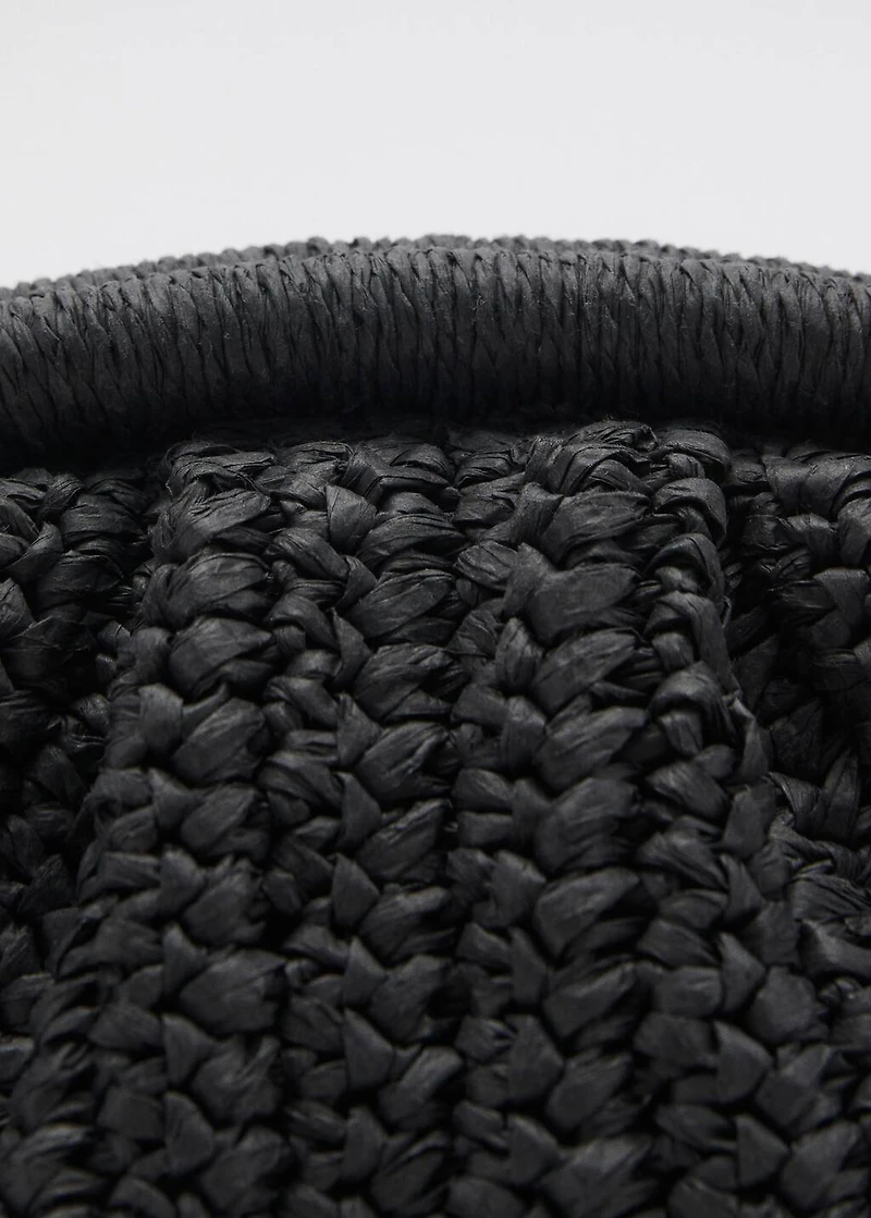 Natural fiber clutch bag