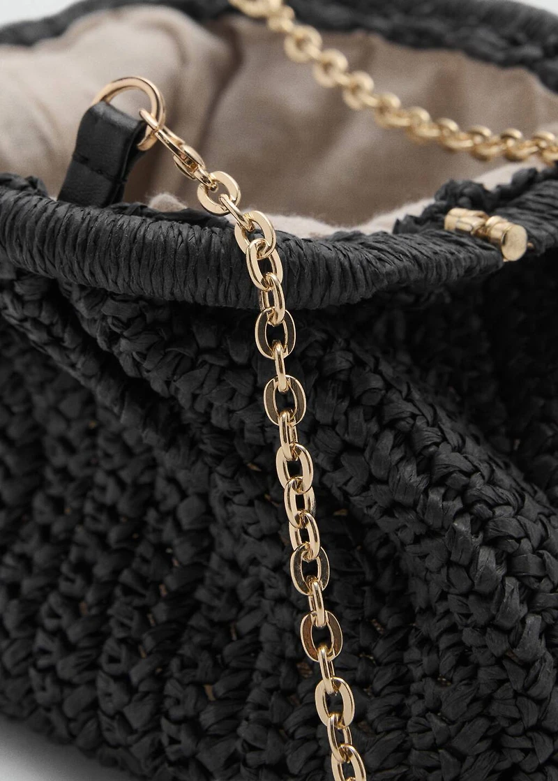 Natural fiber clutch bag
