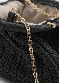 Natural fiber clutch bag